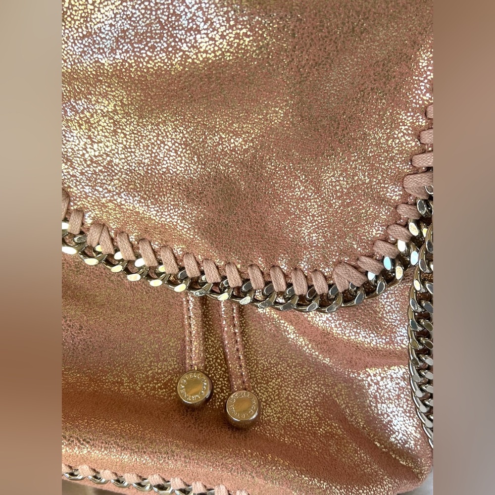 Authentic Stella McCartney Pearlescent Shaggy Deer Mini Rucksack Backpack Pink - Picture 3 of 15